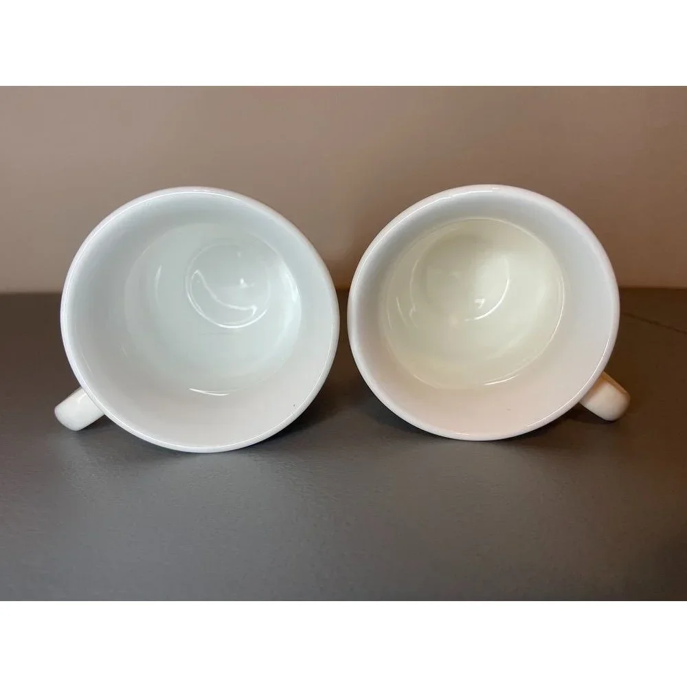 Walkers of London‎ set of 2 white coffee mugs 4.5